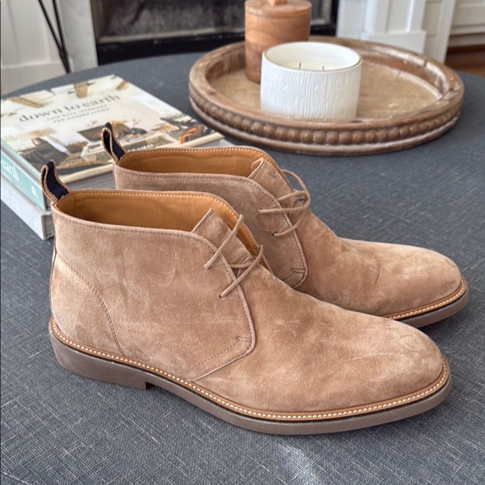 Dune London Tan Suede Chukka Boots